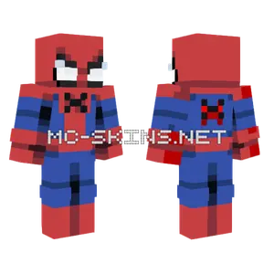 Red Blue Spider Suit Minecraft skin