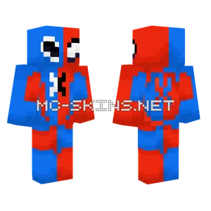 Red Blue Striped Creature