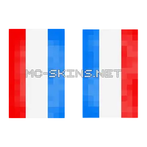 Red Blue Stripes cape, outside and lining