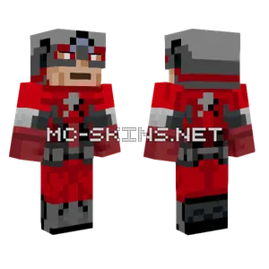 Red Captain America Minecraft skin