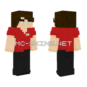 Red Cashier Skin Minecraft skin