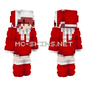 Red Christmas Outfit Minecraft skin