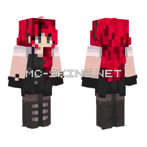 Red Combat Girl Minecraft skin