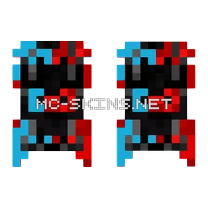 Red Cyan Faceplate cape, outside and lining