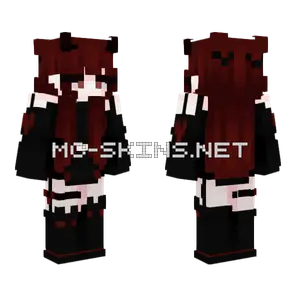 Red Demon Girl Minecraft skin