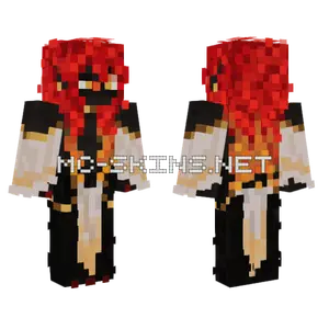 Red Devil Flames Minecraft skin