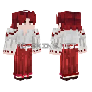 Red Dress Girl Minecraft skin