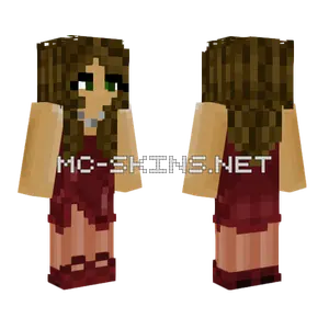 Red Dress Girly Minecraft skin