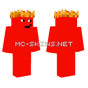 Red Dude Crown Minecraft skin
