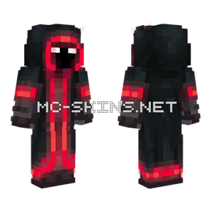 Red Eyed Shadow Creature Minecraft skin