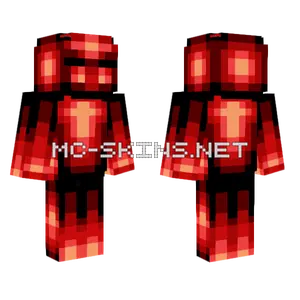 Red Fire Monster Minecraft skin