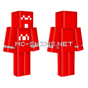 Red Ghost Outfit Minecraft skin