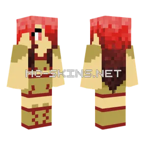 Red Girl Minecraft skin
