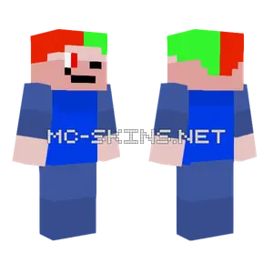 Red Green Face Boy Minecraft skin