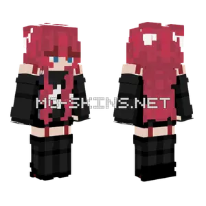 Red Hair Blue Eyes Minecraft skin