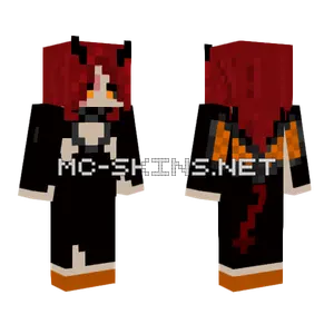 Red Haired Dragon Girl Minecraft skin
