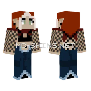 Red Haired Elf Girl Minecraft skin