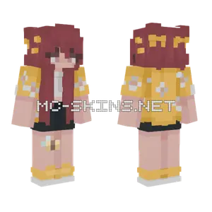 Red Haired School Uniform Minecraft skin