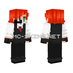 Red Haired Suit Boy Minecraft skin