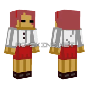 Red High School Girl Minecraft skin