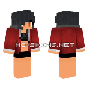 Red Hoodie Boy Minecraft skin