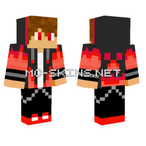 Red Hoodie Boy Minecraft skin
