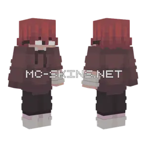 Red Hoodie Outfit Minecraft skin