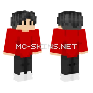 Red Hoodie Outfit Minecraft skin