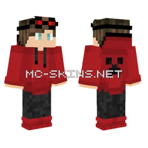 Red Hoodie Skin Minecraft skin