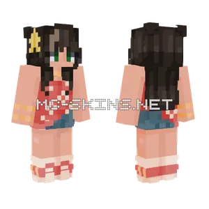 Red Kimono Girl Minecraft skin