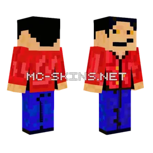 Red Kimono Outfit Minecraft skin