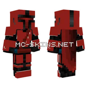 Red Mandalorian Minecraft skin