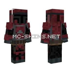Red Mandalorian Armor Minecraft skin