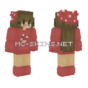 Red Mushroom Girl Minecraft skin