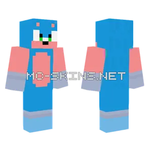 Red N Blue Sonic Memories Minecraft skin