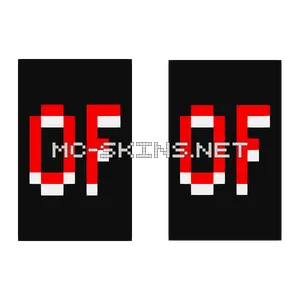 Red OptiFine Letters cape, outside and lining