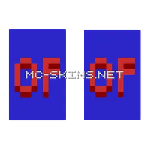 Red OptiFine On Blue cape, outside and lining