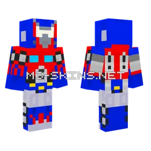 Red Optimus Prime Minecraft skin
