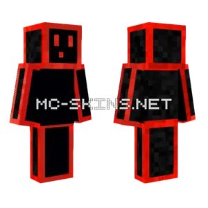 Red Outlined Slime With Black Minecraft skin