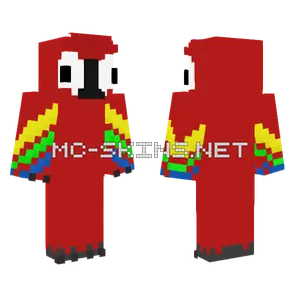 Red Parrot Skin Minecraft skin