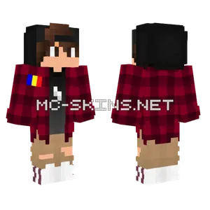 Red Plaid Alex Minecraft skin