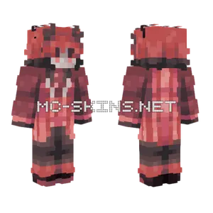 Red Plaid Demon Minecraft skin