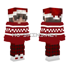 Red Plaid Outfit Minecraft skin