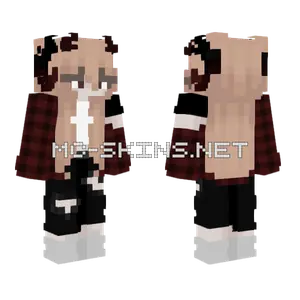 Red Plaid Shirt Minecraft skin