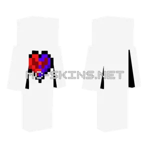 Red Purple Heart Minecraft skin