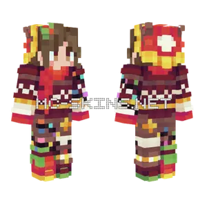Red Reindeer MCC Snow Down Minecraft skin