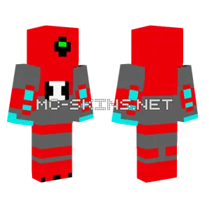 Red Robot Suit Minecraft skin