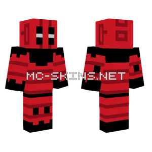 Red Robot Suit Minecraft skin