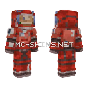 Red Robot Suit Minecraft skin
