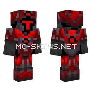 Red Robot Warrior Minecraft skin